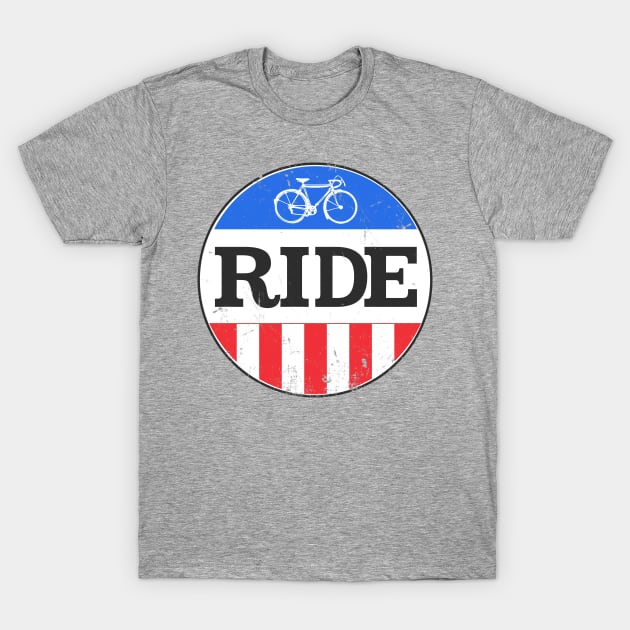 Vintage Ride Bicycle Logo T-Shirt by eVrydayART